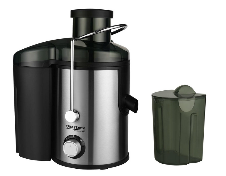 Мощная соковыжималка Kraft&Dele KD4138, 1600 Вт &ndash; быстрое и эффективное приготовление свежих соков для дома и кухни