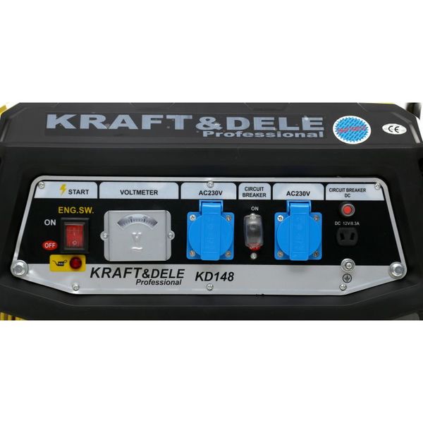 Генератор бензиновий однофазний Kraft&Dele KD148 3,5 kw