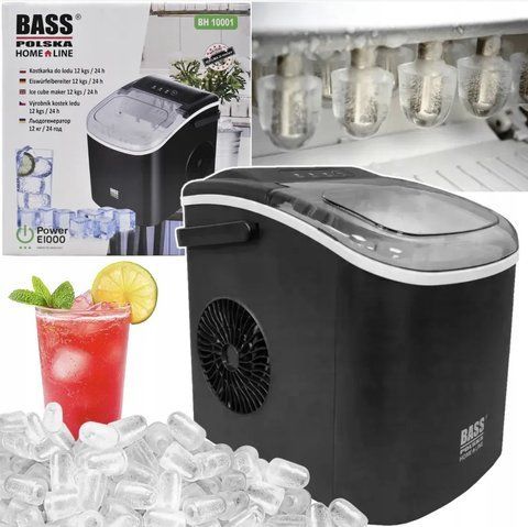 Льодогенератор Bass Polska BH 10001 12 кг/24 год , чорний