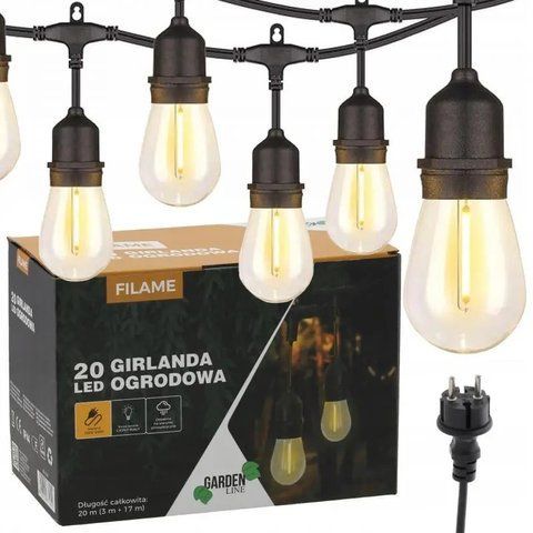 Вулична гірлянда 20 LED 20 м Garden Line SOL1250