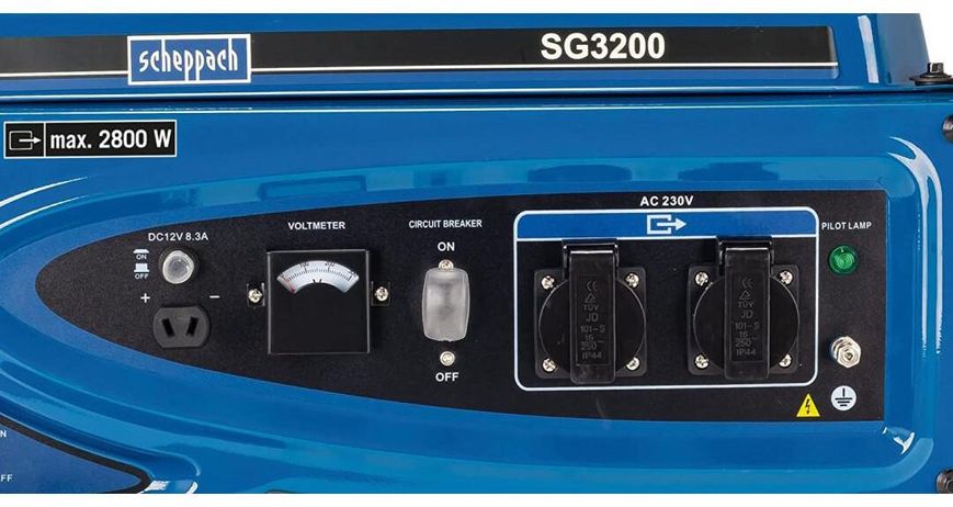 Генератор бензиновий 2.8kW AVR Scheppach SG 3200