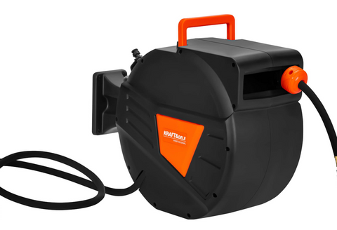 Шланг пневматичний на котушці Kraft&Dele KD2158 15+1,5 м 1/4" з автозмотуванням