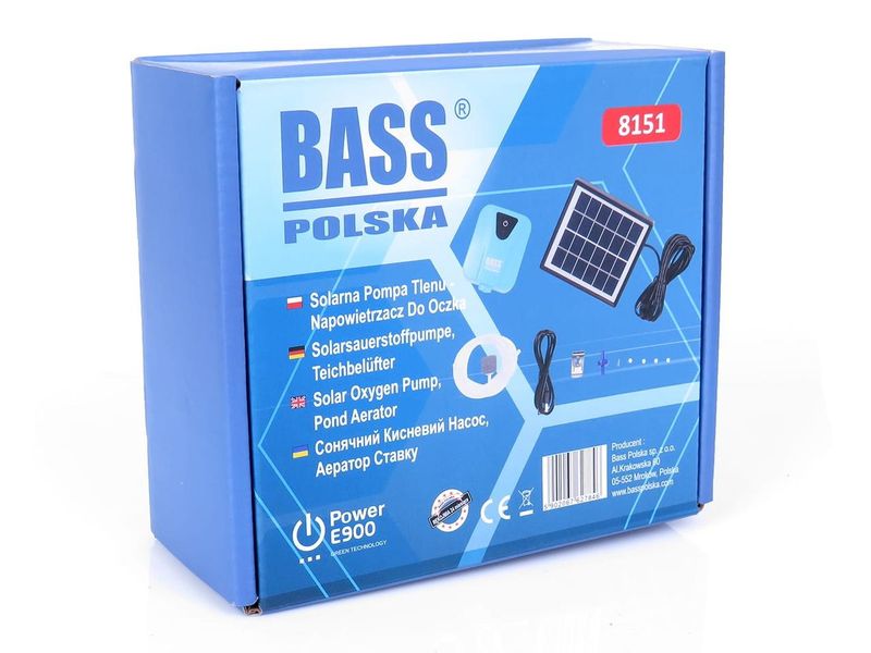 Сонячний кислородний насос для аерації води в ставку Bass Polska 8151