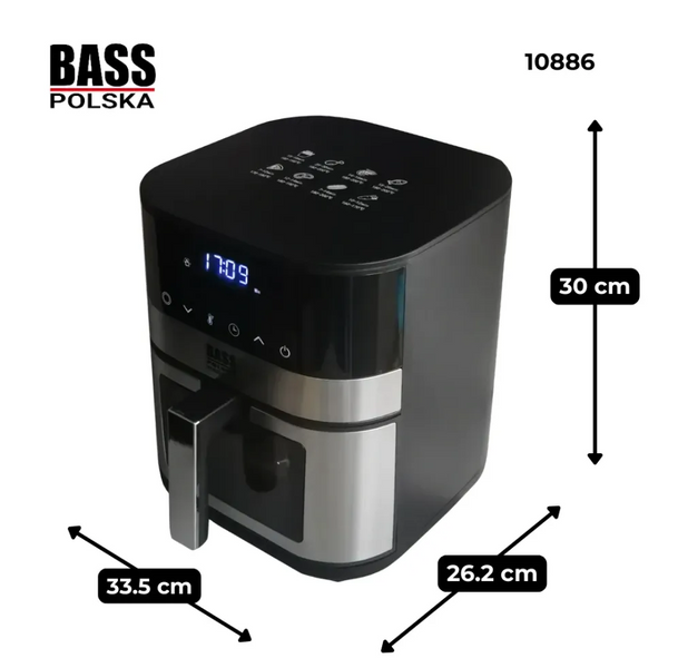 Аэрофритюрница Bass Polska BH 10886, 5,5 л, 1500 Вт &mdash; мультипечь, фритюрница без масла, Air Fryer для дома