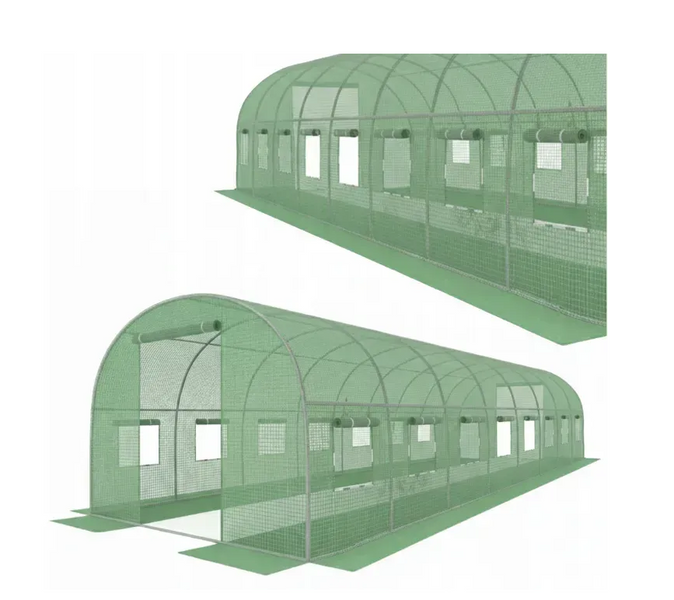 Садовая пленка для теплицы 24 м&sup2; (3&times;8&times;2 м) FT-3X8X2-Z, зелёная &mdash; прочное укрытие для защиты растений и высокого урожая