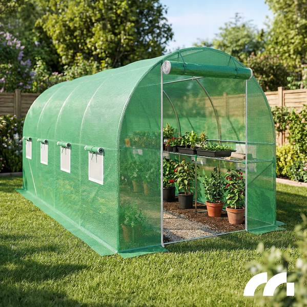 Садовая теплица 10 м&sup2; с двумя входами, труба 25 мм, 2,5 &times; 4 &times; 2 м, TFO25-2,5X4X2-2-Z.