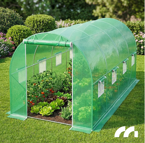 Садовая теплица 10 м&sup2; с двумя входами, труба 25 мм, 2,5 &times; 4 &times; 2 м, TFO25-2,5X4X2-2-Z.