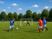 Комплект тренувальних футбольних воріт 124&times;96 см білі Ekspand BP-PRO 124X96 ZESTAW металеві з посиленою сіткою для дітей та підлітків