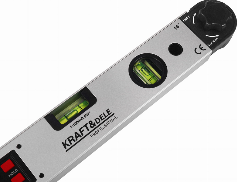 Электрический транспортирный уровень KRAFT&DELE KD3561, 400 мм, с ЖК-дисплеем