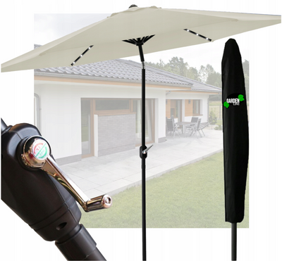 Зонтик садовый с LED подсветкой и чехлом 300 см GardenLine GAO1534 бежевый