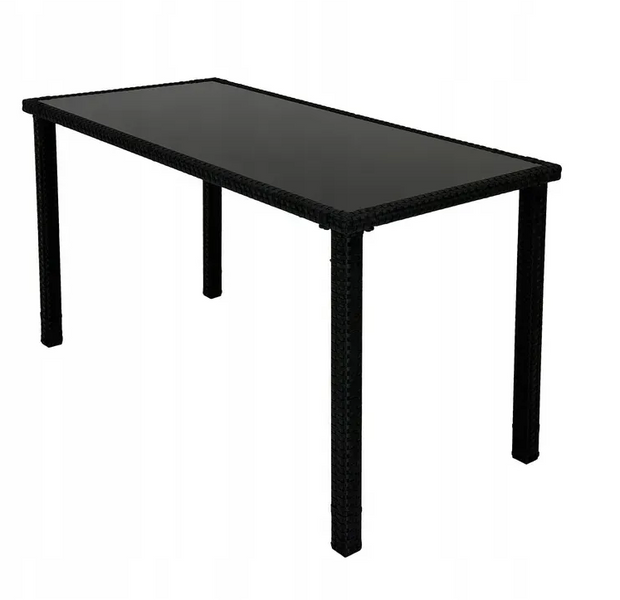 Комплект садовой мебели из техноротанга Kontrasto Capri Pro 414145, 6 предметов, черный с серыми подушками, для террасы, сада и лаунж-зоны