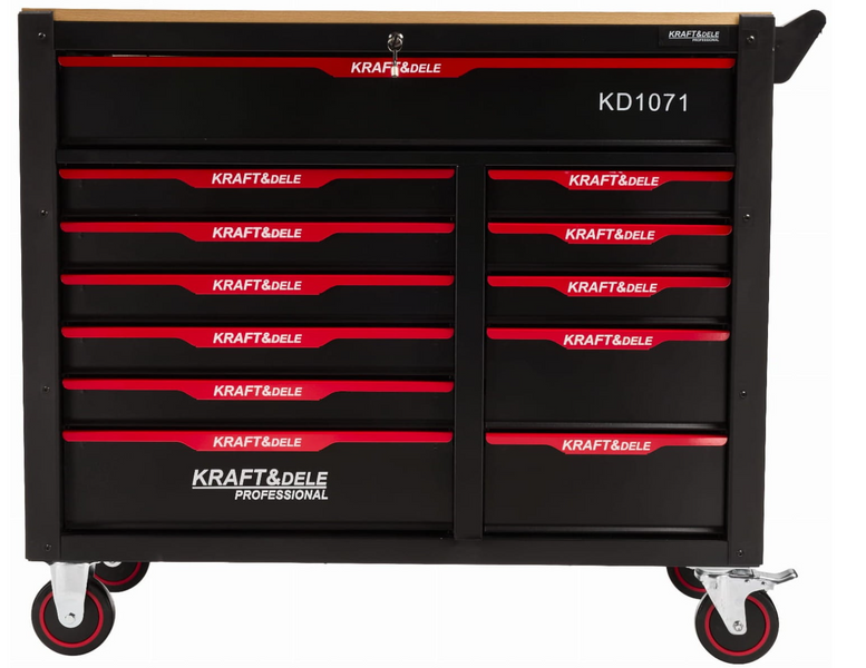 Інструментальна шафа Kraft&Dele KD1071 з набором інструментів 541 предмет, професійний комплект для СТО та майстерні