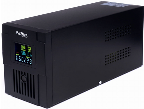 Аварійне джерело живлення (ДБЖ) Kraft&Dele KD1930 2000VA / 1200Вт, LCD-дисплей, лінійно-інтерактивний UPS для котла, ПК та серверів