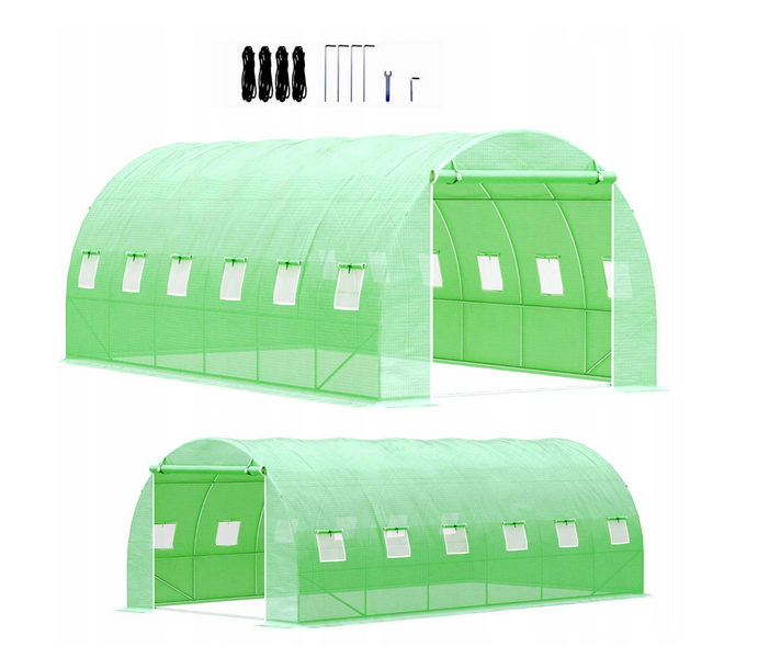 Садова теплиця Expand  TFO25-3X6X2-2-Z 18 м&sup2;, 6&times;3&times;2 м, двоє дверей, міцний каркас 25 мм &ndash; ідеальна для овочів та фруктів