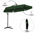 Зонтик садовый с LED подсветкой и чехлом 300 см GardenLine GAO1510 зеленый