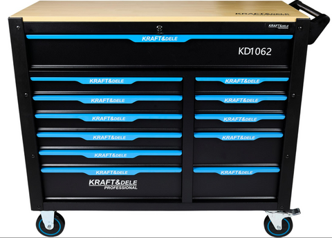 Інструментальна шафа Kraft&Dele KD1062, набір інструментів 501 предмет, професійний комплект для майстерні та СТО