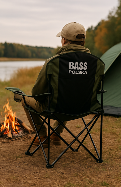 Складной рыболовный стул Bass Polska, кемпинговый, тёмно-зелёный