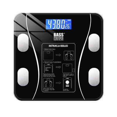 Ваги для ванної кімнати з додатком та вимірюванням жиру Bass Polska BH 10101