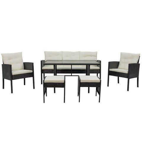 Садові меблі з ротангу Garden Line VADUZ SAD9583 комплект 6 шт., чорний