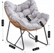 Кресло для отдыха MEBEL ELITE FIN ME.FIN/P/T/FW серое &mdash; удобное садовое кресло для дома, террасы и сада