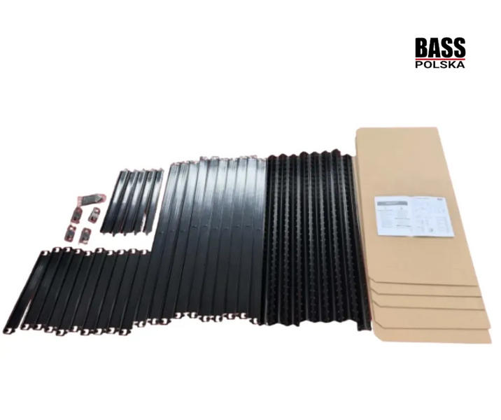 Стелаж металевий складський Bass Polska BH 30602 чорний &mdash; 5 полиць, міцний, для гаража, складу та майстерні
