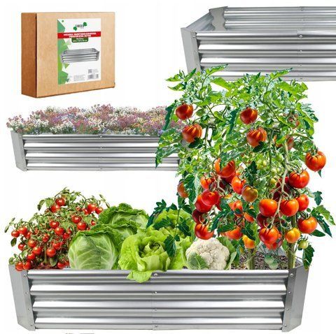 Садовая грядка прямоугольная, оцинкованная, 180 х 90 х 30 см. Garden Line ZAK8298