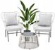 Набор садовой мебели из ротанга Garden Line ABI8052, белый, 2 стула и столик