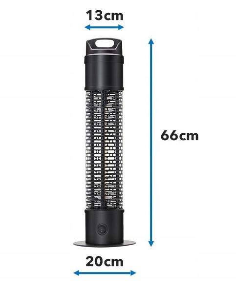 Инфракрасный обогреватель для дома и террасы 1200W Bass Polska BH 41569 напольный