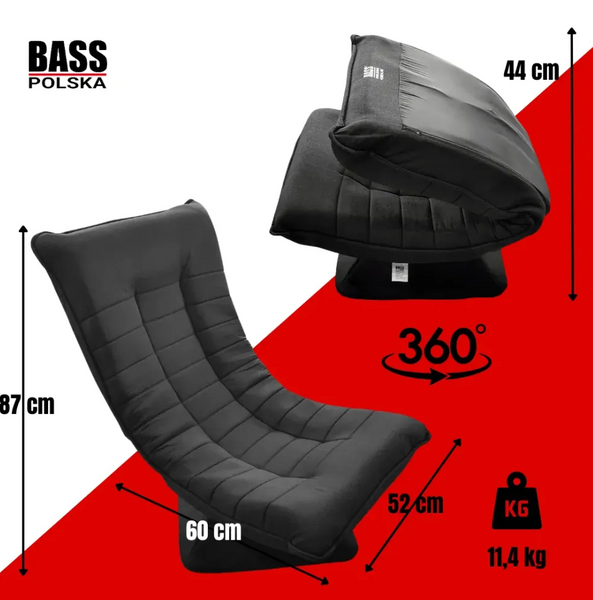 Поворотное кресло для отдыха Bass Polska BH 30043, черное