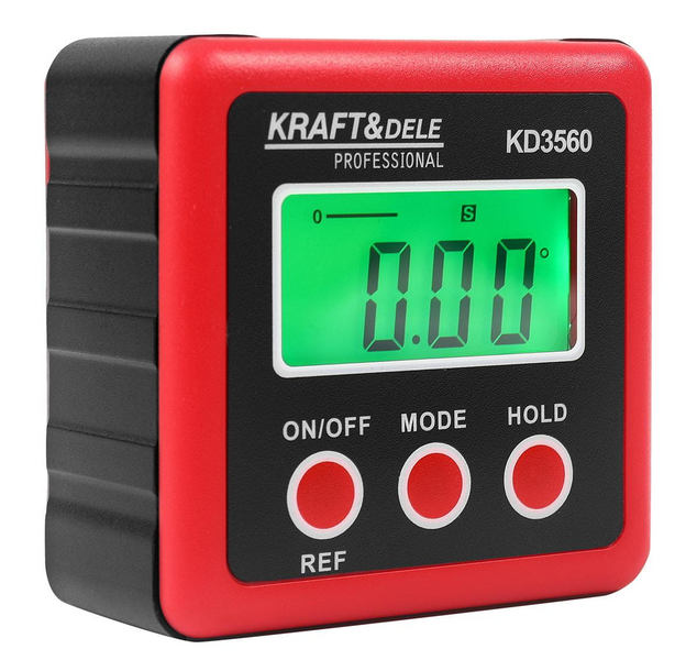 Профессиональный цифровой транспортир с магнитным уровнем KRAFT&DELE KD3560