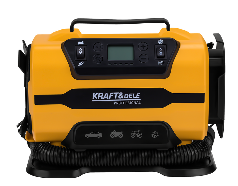 Компресор автомобільний 12В/230В з ліхтариком Kraft&Dele KD3441