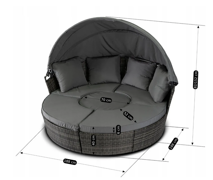 Садовый набор мебели Mebel Elit CALIFORNIA &ndash; стильный комплект для сада и террасы, серый