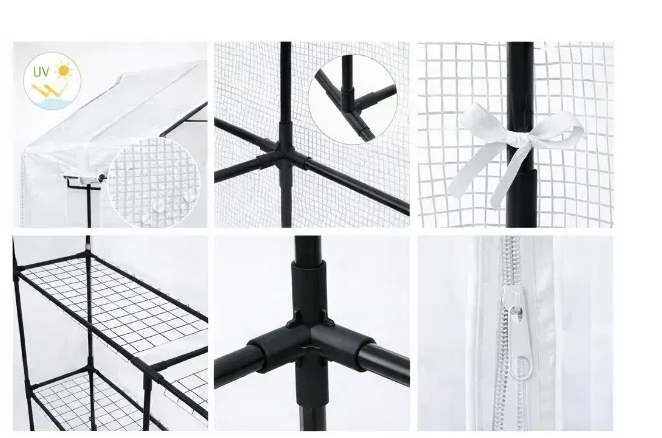 Мини-теплица Ekspand 1,4&times;1,4&times;2 м, каркас 16 мм, белая, модель TFR16-1,4X1,4X2-B &mdash; компактное решение для сада и огорода