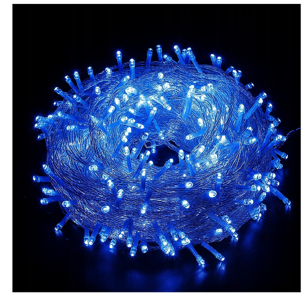 Світлодіодна завіса 1000 LED LKS-1000-CB, синє світло, вуличні бурульки