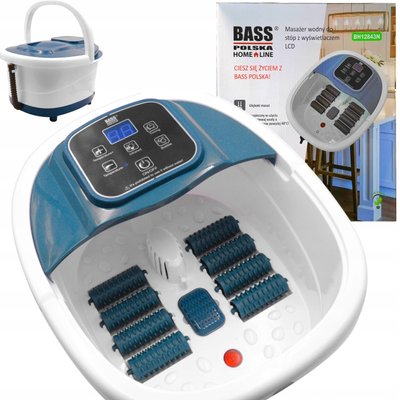 Водяний масажер для ніг, гідромасажер з інфрачервоним випромінюванням, LCD дисплеєм Bass Polska BH 12843-NBS