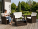Садовый комплект мебели BH30087 с диваном, 2 креслами и кофейным столиком