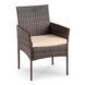 Набор садовой мебели MEBEL ELITE AZUL (стол + 4 кресла) коричневый/бежевый из техноротанга для сада, террасы и дачи