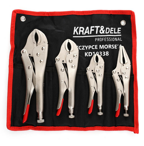 Набір затискних кліщів для зварювання Kraft&Dele KD10338, 4 шт