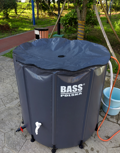 Бочка для дождевой воды 390 л Bass Polska BH 79987 складной резервуар для сбора воды с крыши, бак для полива сада