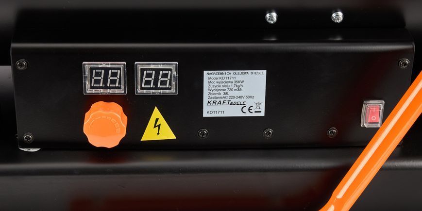 Дизельный обогреватель Kraft&Dele KD11711 35 кВт с термостатом, для гаража, мастерской и склада