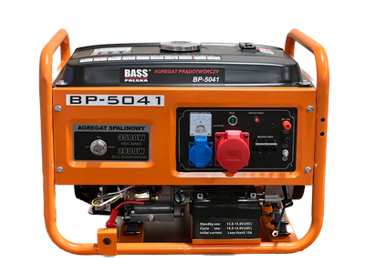Генератор бензиновый трехфазный с електростартером Bass Polska BP-5041 3.5 кВт 220V/380V