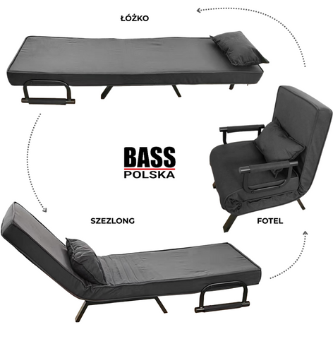 Раскладное кресло-кровать одноместное Bass Polska BH 30041