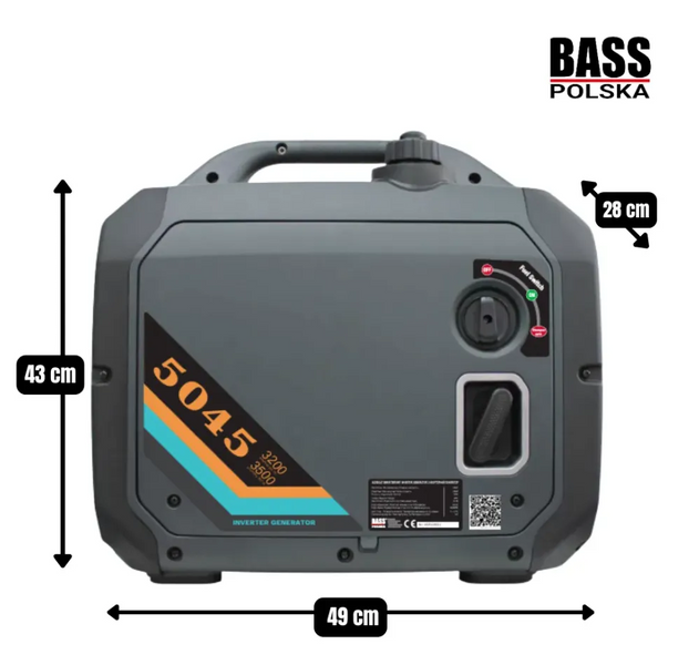 Генератор інверторний Bass Polska 5045 3.5 кВт &mdash; бензиновий, чистий синус, для будинку та техніки