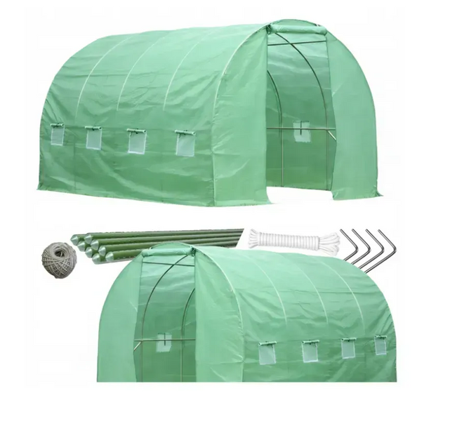 Садова теплиця Ekspand 12,5 м&sup2;, 2,5&times;5&times;2 м, каркас 19 мм, 2 входи, модель TFO19-2,5X5X2-2-Z &ndash; надійне рішення для саду та городу