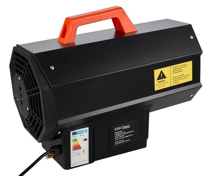 Газовый обогреватель Kraft&Dele KD11734 25 кВт с редуктором для гаража, мастерской и склада