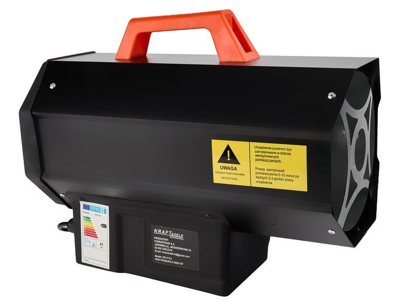 Газовый обогреватель Kraft&Dele KD11734 25 кВт с редуктором для гаража, мастерской и склада