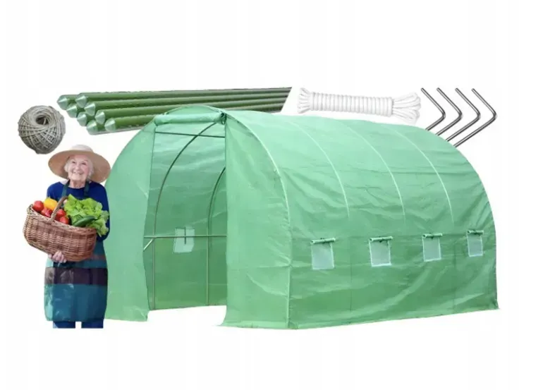 Садова теплиця Ekspand 12,5 м&sup2;, 2,5&times;5&times;2 м, каркас 19 мм, 2 входи, модель TFO19-2,5X5X2-2-Z &ndash; надійне рішення для саду та городу