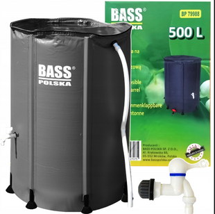 Бочка для дождевой воды 500л Bass Polska BH 79988 Серая