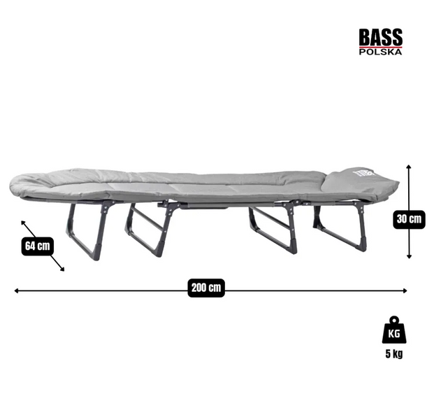 Туристическая складная кровать Bass Polska BH 31008, военная полевая раскладная кровать