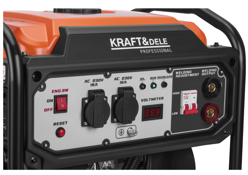 Інверторний генератор зі зварювальним апаратом Kraft&Dele KD3234, 6200 Вт, 230 В